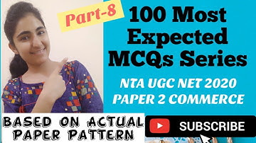 100 Most Expected MCQs Series Part-8|| NTA UGC NET COMMERCE 2020|| BY: Navneet Kaur 🙂