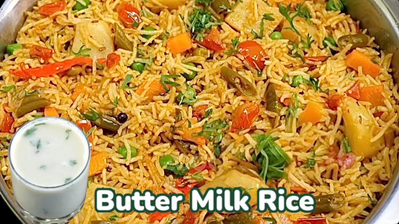 Punjabi style Butter Milk Masala Rice Cooked In Cooker | Punjabi Veg Masla