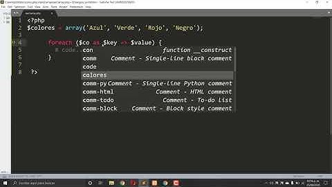 Curso PHP 7 Y MYSQL / Recorrer arrays con  Foreach