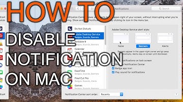 How to Disable Notification on Mac