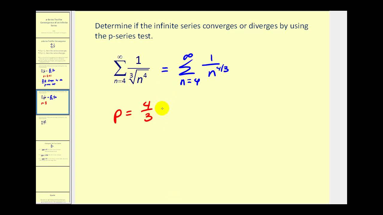 The p-Series Test - YouTube
