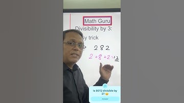 How to Know if a Number is Divisible by 3 | Mental Math Hack #shortsvideo