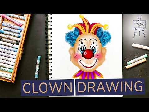 Halloween Evil Clown Face #1 Drawing by Kanig Designs - Fine Art America