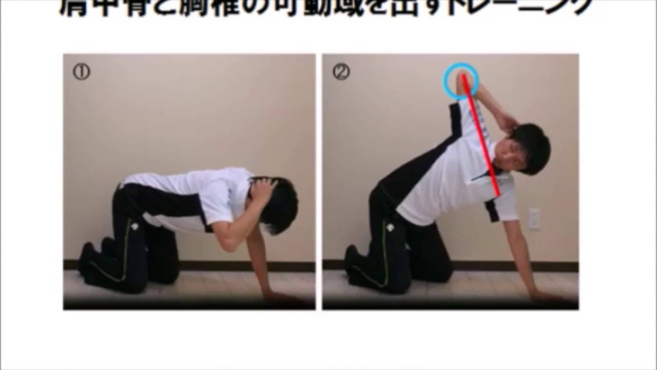胸椎と肩甲骨の可動域を出すトレーニング ピッチングルーム Youtube