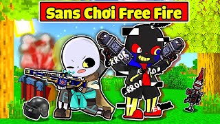 HIHA VÀ SINH TỐ TEAM GIẢ LÀM SANS CHƠI FREE FIRE TRONG MINECRAFT*SANS FREE FIRE 🤣🤮