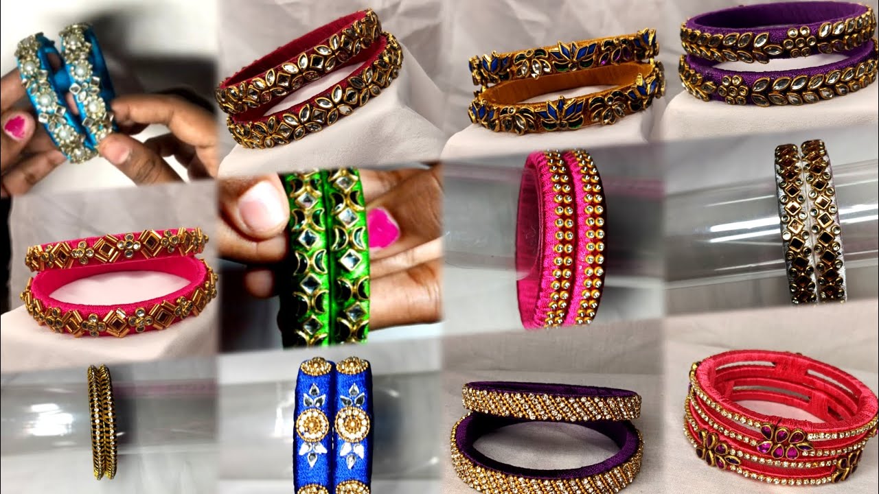 new& simple customized silk thread bangle#silkthreadbangles#custamized# ...