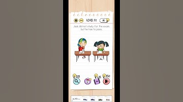 brain test level 51 jack did not study for the exam but he has to pass || GAMES TG 5