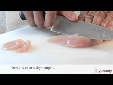 How To Cut A Boneless Chicken Breast Cooking Basics By Yummly Youtube