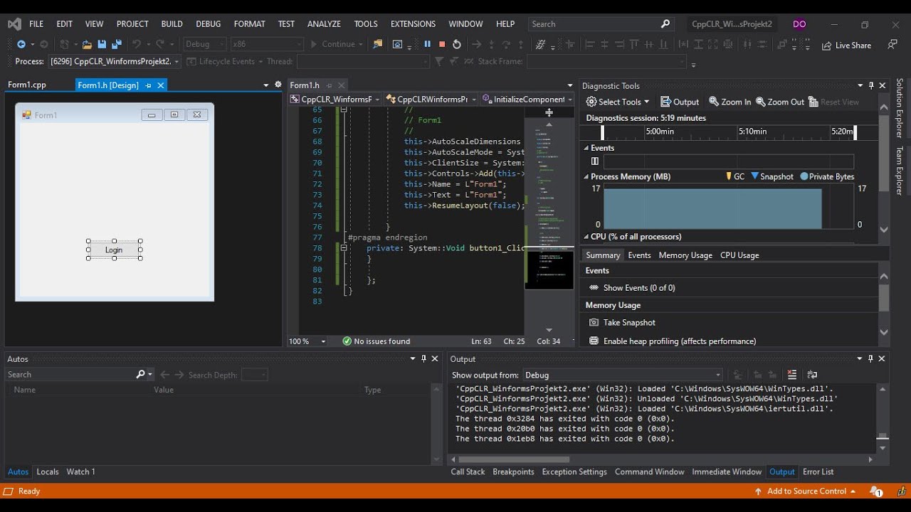 C Winforms In Visual Studio 19 Getting Started Youtube