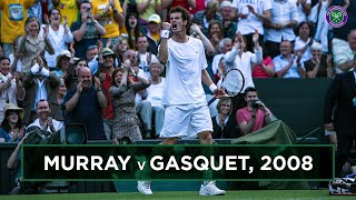 The Day MURRAY MANIA Was Born | Andy Murray v Richard Gasquet Wimbledon 2008 | Highlights