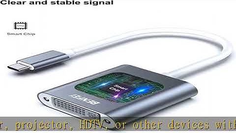 BENFEI USB Type C(Thunderbolt 3) to DVI Adapter, USB 3.1 (USB-C) to DVI-D Adapter Male to Female Co