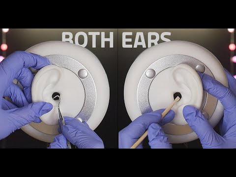 [ASMR] Both Ear Cleaning with Blue Latex Gloves (No Talking) 양쪽 귀청소