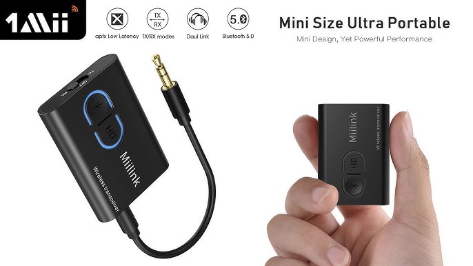 1Mii ML301 Bluetooth Audio Transmitter & Receiver Connect to 2