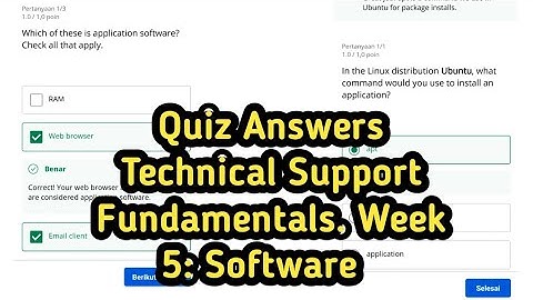 Quiz Answers Technical Support Fundamentals. Week 5: Software