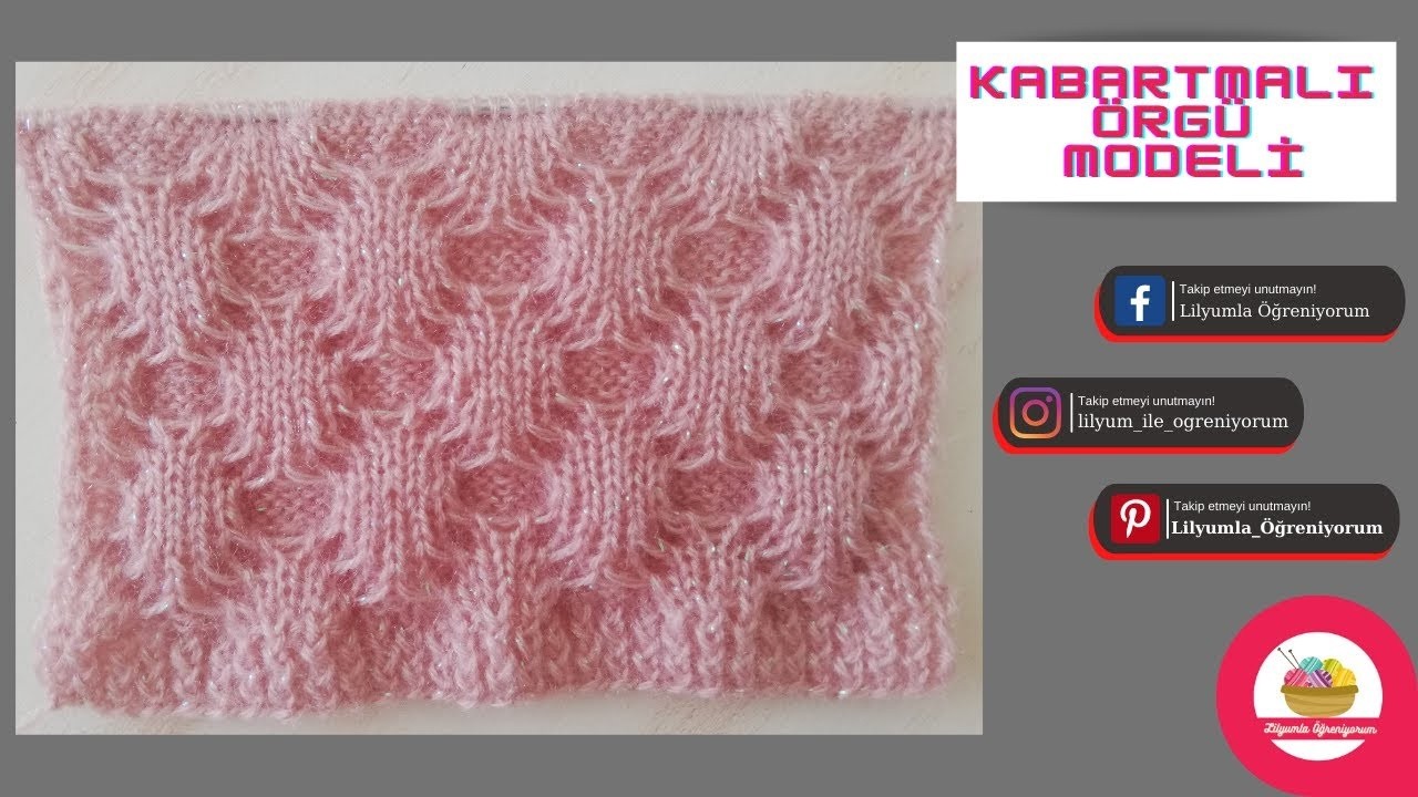 Kabartmalı Örgü Modeli #kolayörgü