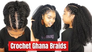 Jumbo Ghana Braids | quick &amp; easy crochet style with marley hair | JUNETEENTH hairstyle