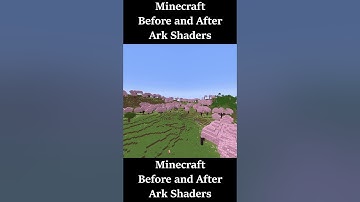 Before and After Ark Shaders! #minecraft #shorts #shaders