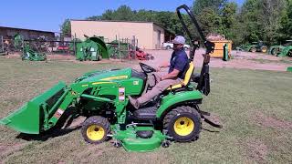 how to remove and install an auto-connect deck on a john deere 1 series tractor