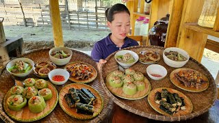 Harvest Gourds to sell at the market & Prepare dishes from Gourds (Stuffed Gourds) - Trieu Mai Huong