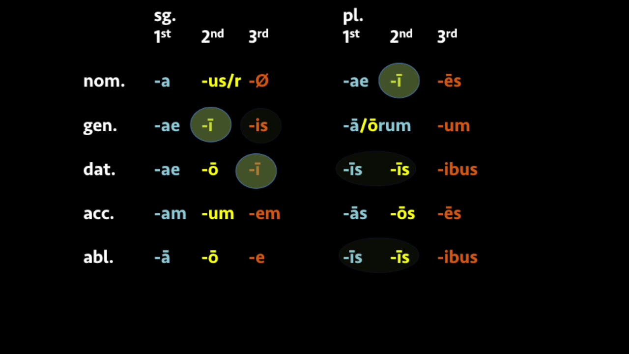 Review of Latin Nouns