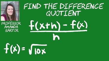 Find the Difference Quotient for the Root Function