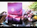 Pink Purple Sunset - SPRAY PAINT ART by Skech