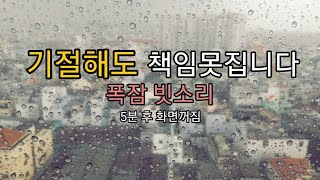 수면유도 빗소리 5분 뒤 화면꺼짐 (2h) 깊은 잠을 위한 숙면 빗소리ASMR | rain sounds