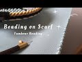 Beading on Scarf | Embroidered Trim for Scarf | Tambour Beading