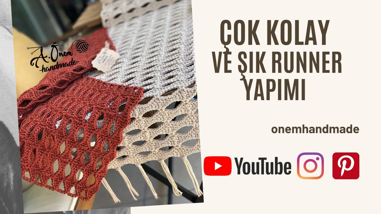 Çok Kolay ve Şık Runner Yapımı Tüm Detaylarıyla Bu Videoda (Table Runner)