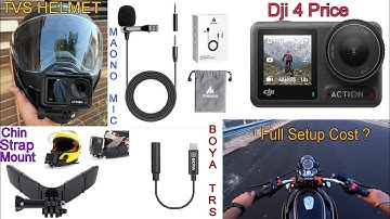 Best Dji action 3,4,5 motto Vlogging setup video| best mic or dji 3,4,5| TVS Helmet| Maono Mic + Trs