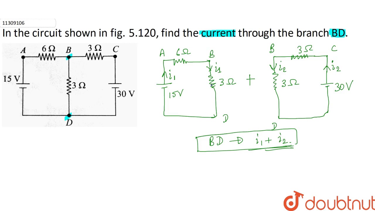 In The Circuit Shown In The Figure Find The Current