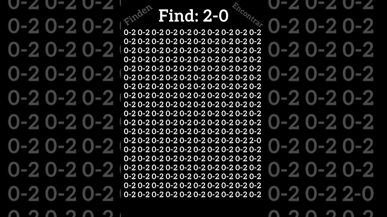 Find hidden 2-0 in this puzzle game. 