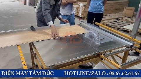 Máy cưa bàn trượt gấp gọn đa năng MD3C - Máy cắt ván 2 lưỡi giá rẻ - Bàn giao máy tại Hưng Yên