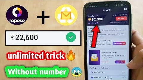Unlimited Trick! Roposo app refer bypass trick simple way free paytm cash