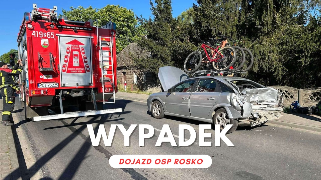 Wypadek 3 aut Rosko - WYJAZD OSP ROSKO
