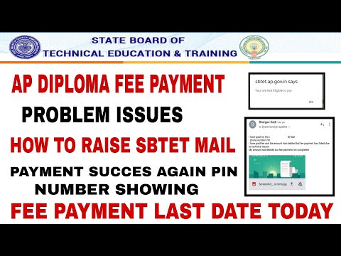 AP DIPLOMA PAYMENT FAIL | HOW TO RAISE MAIL FULL PROCESS