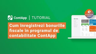 Cum Se Înregistrează Bonul Fiscal În Programul De Contabilitate Contapp
