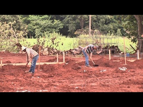 Começou a construção da nova igreja na vila Franciscana