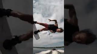 Guy Demonstrates Flipping Tricks While Wakeboarding in Ocean - 1337462
