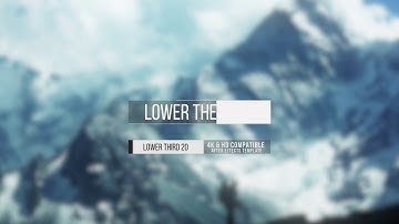 Lower Thirds 20 - after effects project files Elements