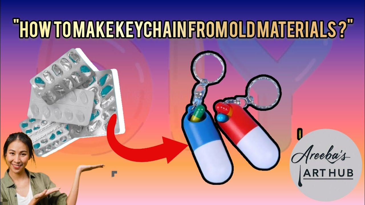 Diy homemade keychain from old materials|recycling #diy #art - YouTube