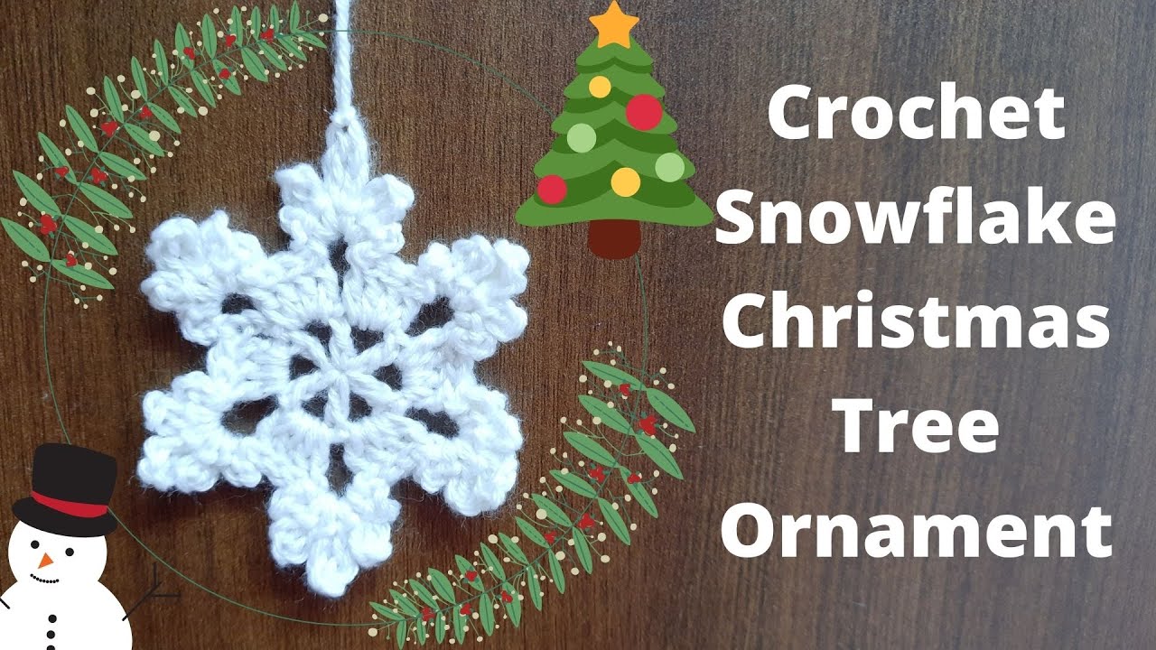 How to Crochet Christmas Ornaments/Crochet Snowflake Pattern Free | Crochet For Beginners