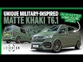 Unique militaryinspired matte khaki vw t61 transporter  leighton vans