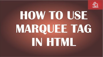 Use Of MARQUEE Tag In HTML || Easy Explained