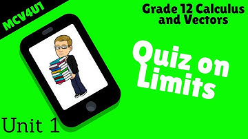 Calculus and Vectors Grade 12 - Review of Limits