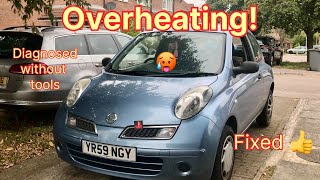 2009 Nissan Micra K12 Overheating issue, diagnosis & repair