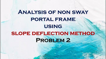 Slope Deflection Method for non sway portal frame with point loads