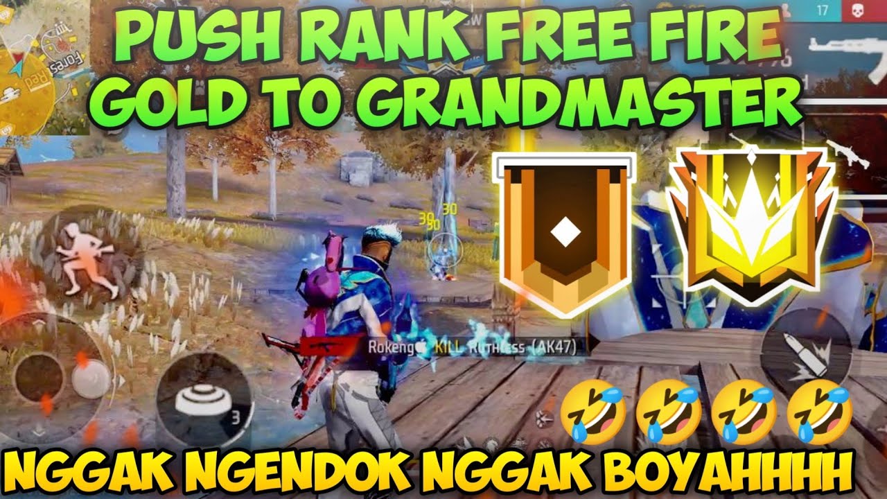 PUSH RANK GOLD TO GRANDMASTER || FREE FIRE LIVE - YouTube