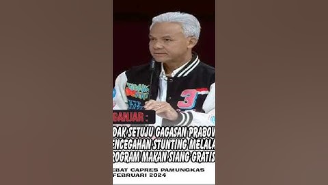Ganjar tak setuju gagasan Prabowo makan siang gratis atasi stunting #shorts