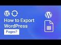 How to Export WordPress Pages with WPSyncSheets For Core?